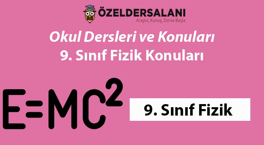 9.Sınıf Fizik Konuları - En Güncel Liste