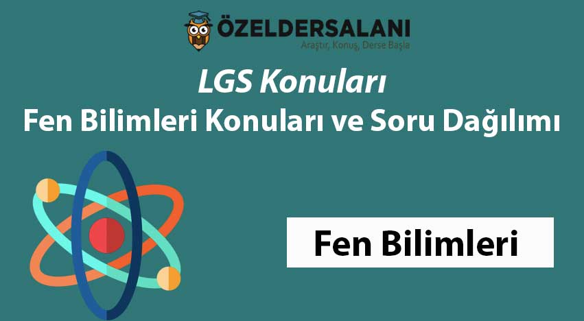 2024 LGS Fen Konuları ve LGS Fen Bilimleri Soru Dağılımı