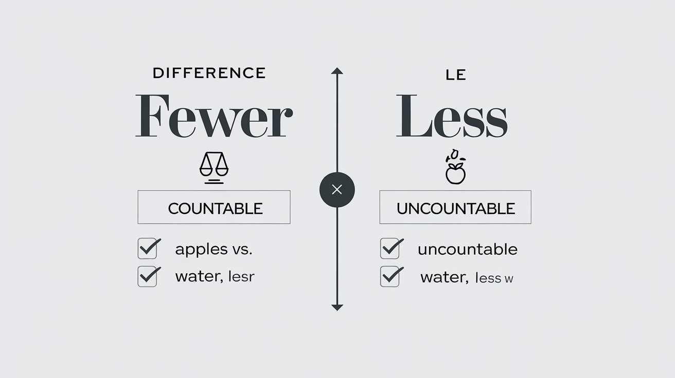 İngilizcede “fewer” ve “less”in farkı