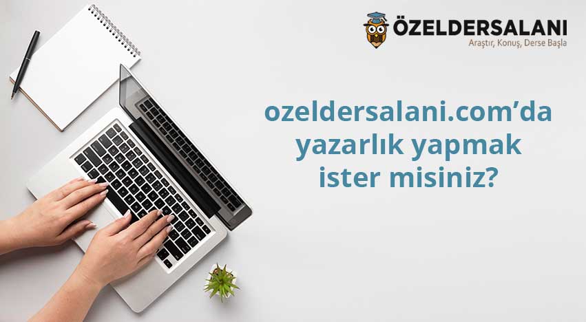 Özel Ders Alanı Yazarı Olmak İster Misiniz?